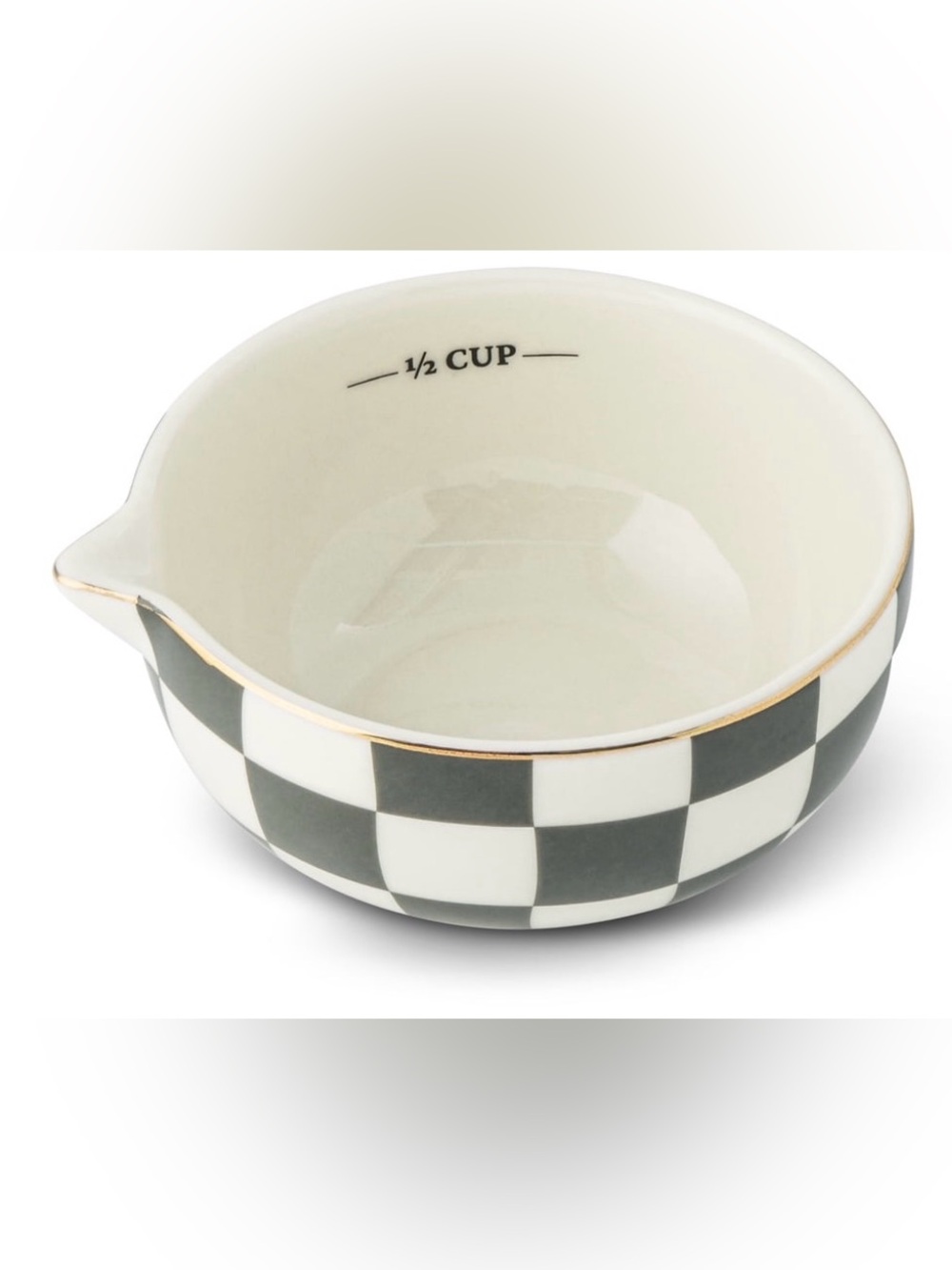 Thyme & Table Black and White Checkered 5-Piece Batter Bowl & Measuring Cup Set - Picture 2 of 8
